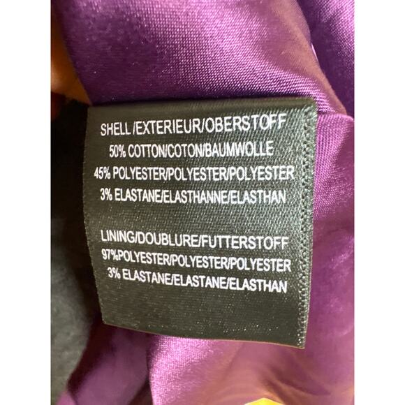 Badgley Mischka Purple and Black Midi Dress Size 8 NWT - Picture 5 of 9